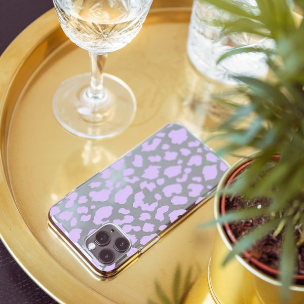 imoshion Design Hülle iPhone SE (2022 / 2020) / 8 / 7 / 6s - Leopard - Lila