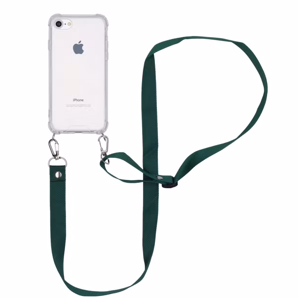 imoshion Backcover mit Band - Nylon Grün iPhone SE (2022 / 2020) / 8 / 7
