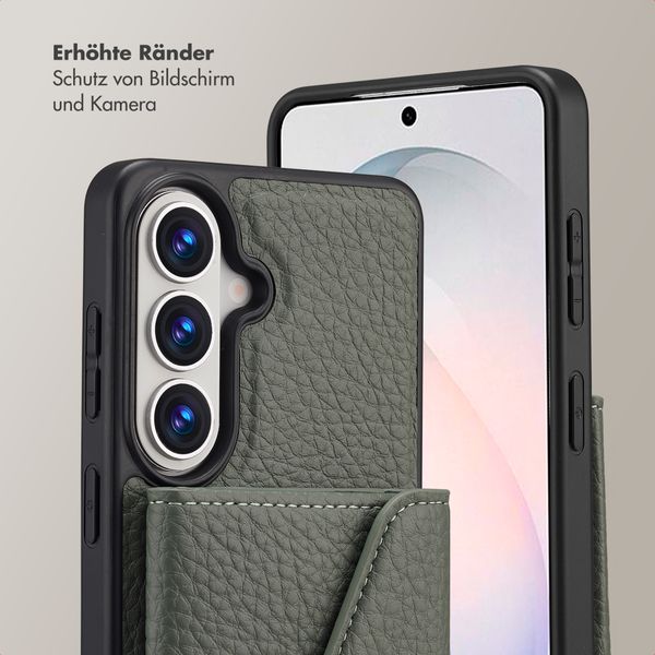 Selencia Sera HandyHülle mit Kordel und Umschlag-Kartenhalter Samsung Galaxy S26 - Sage Green