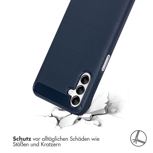 imoshion Brushed Back Cover für das Samsung Galaxy A14 (5G/4G) - Dunkelblau