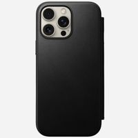 Nomad Modern Leather Folio Klapphülle für das iPhone 16 Pro Max - Black