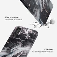 Selencia Vivid Back Cover Samsung Galaxy A34 (5G) - Chic Marble Black