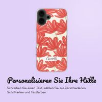 Personalisierte Hülle mit Blumen Apple iPhone 16 - Transparent