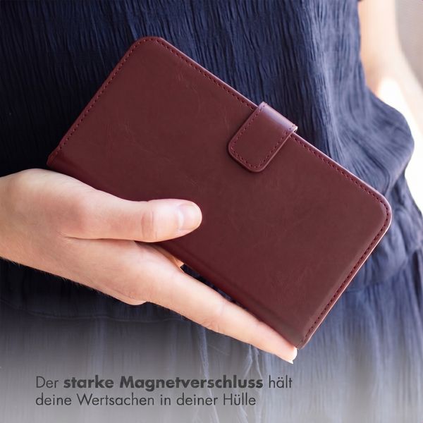 Selencia Echtleder Klapphülle Apple iPhone 17 Pro Max - Burgundy