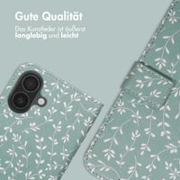 imoshion Design Klapphülle Apple iPhone 17 - Smoke Green Flowers