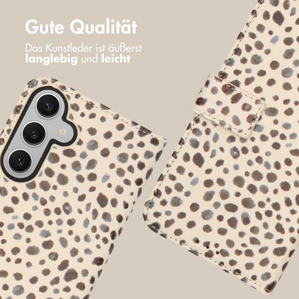 imoshion Design Klapphülle Samsung Galaxy S24 Plus - Black And White Dots