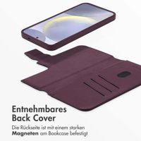 Accezz 2-in-1 Klapphülle aus Leder mit MagSafe für das Samsung Galaxy S25 Plus - Heath Purple