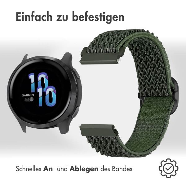 imoshion Elastische Nylonarmband - 22-mm-Universalanschluss - Dunkelgrün