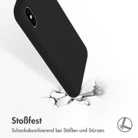 Accezz Liquid Silikoncase Apple iPhone X / Xs - Schwarz
