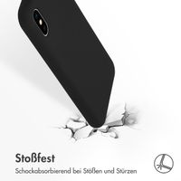 Accezz Liquid Silikoncase Schwarz für das iPhone Xs / X