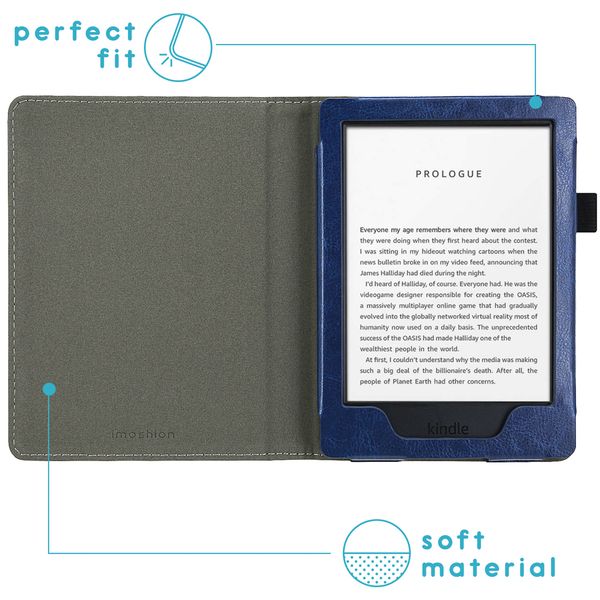 imoshion Vegan Leather Klapphülle Amazon Kindle 10 - Dunkelblau