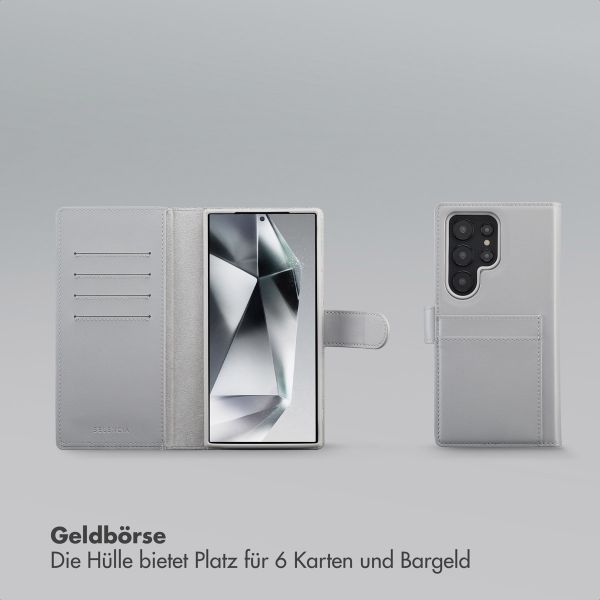 Selencia Olyn Abnehmbare Bookcase mit MagSafe Samsung Galaxy S24 Ultra - Grau