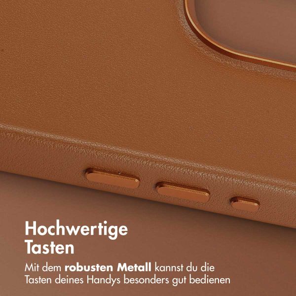 Accezz MagSafe Leather Backcover für das Apple iPhone 15 Pro Max - Sienna Brown