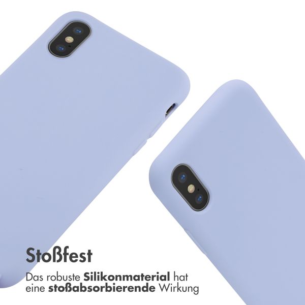 imoshion Silikonhülle mit Band für das iPhone X / Xs - Violett