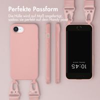 Selencia Silikonhülle mit abnehmbarem Band iPhone 16e - Sand Pink