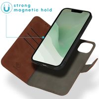 imoshion Entfernbare 2-1 luxuriöse Klapphülle für das Apple iPhone 14 Plus - Braun