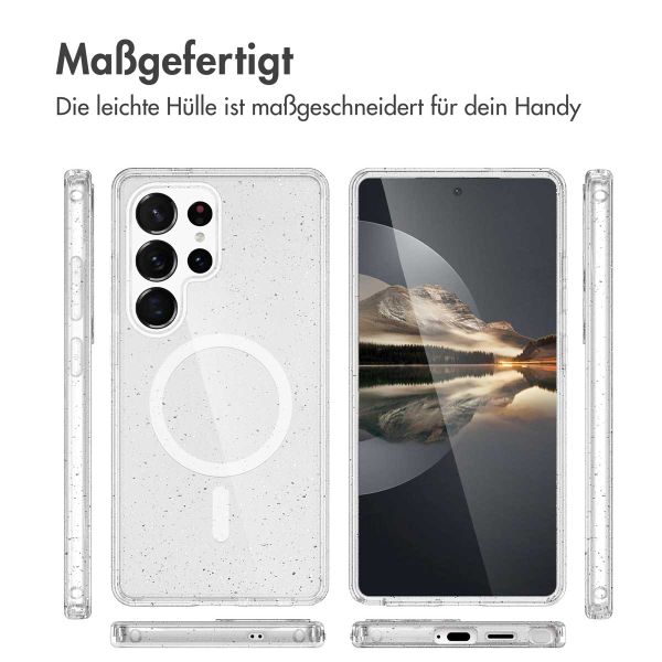 imoshion Sparkle Back Cover mit MagSafe Samsung Galaxy S25 Ultra - Glitzer Transparent