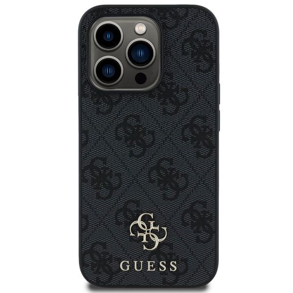Guess 4G Metal Logo Back Cover MagSafe Apple iPhone 15 Pro - Schwarz