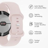 imoshion Silikon-Armband⁺ für  Google Pixel Watch 3 / 4 (45 mm) - Größe S - Rosa