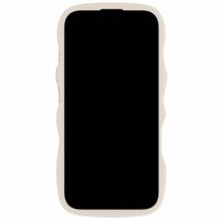 Holdit Wavy Case für das iPhone 16 Plus - Light Beige / Transparent