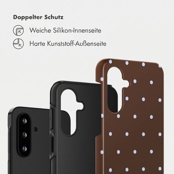 Selencia Vivid Back Cover Samsung Galaxy A17 (5G) / (4G) - Happy Dots Chocolate