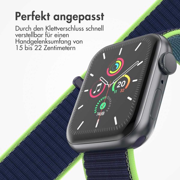 imoshion Nylonarmband für das  Apple Watch Series 1 t/m 9 / SE (38/40/41 mm) | Series 10 / 11 (42 mm) - Lime