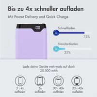 imoshion Powerbank - 20.000 mAh - Schnelles Aufladen und Power Delivery - Lila