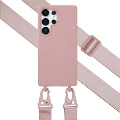 Selencia SilikonHülle mit abnehmbarem Band Samsung Galaxy S25 Ultra - Sand Pink
