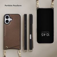 Selencia Nova HandyHülle mit Kordel und Kartenhalter Apple iPhone 17 - Mocha Brown