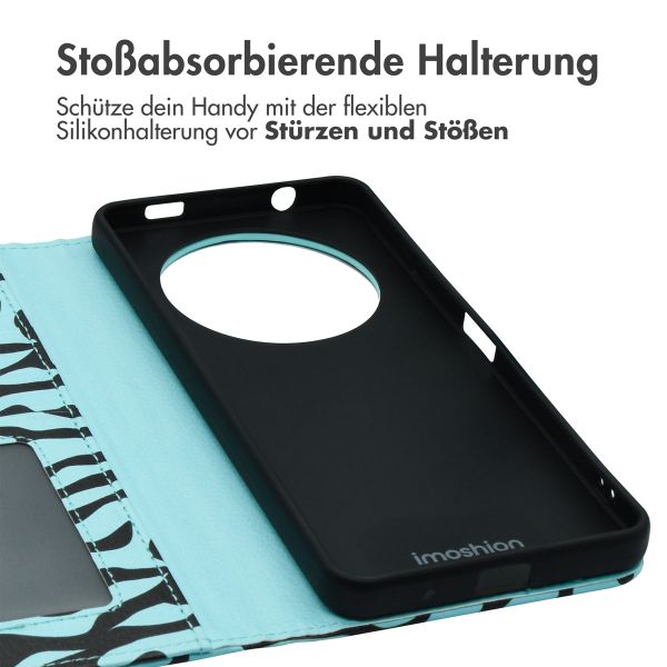 imoshion Design Klapphülle Xiaomi Redmi A3 - Black Blue Stripes