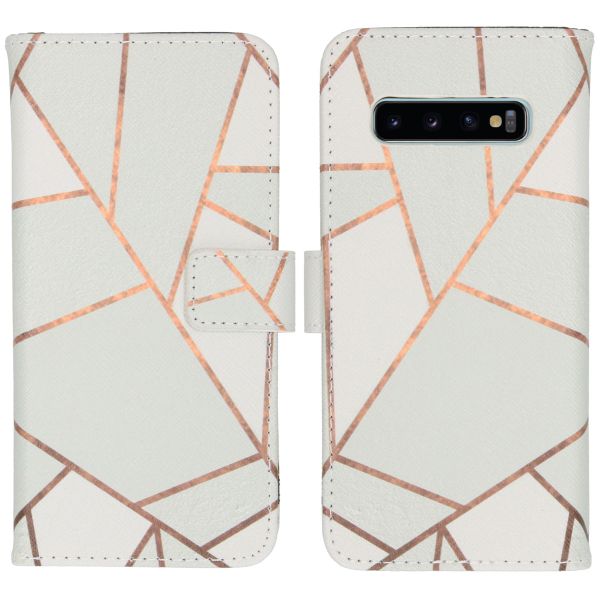 imoshion Design TPU Klapphülle Samsung Galaxy S10 - White Graphic