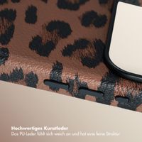Selencia Sabi Backcover Leopardenmuster mit MagSafe Apple iPhone 17 Pro Max - Mocha Brown