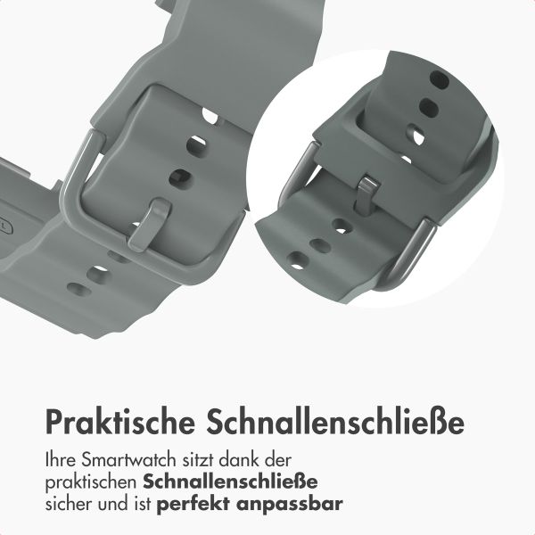 imoshion Wave Silikonarmband für das  Samsung Galaxy Watch 8 (40/44mm) / Classic (46mm) - Dunkelgrau