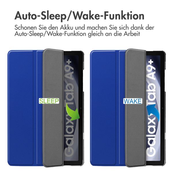 imoshion Trifold Klapphülle Samsung Galaxy Tab A9 Plus - Cobalt Blue