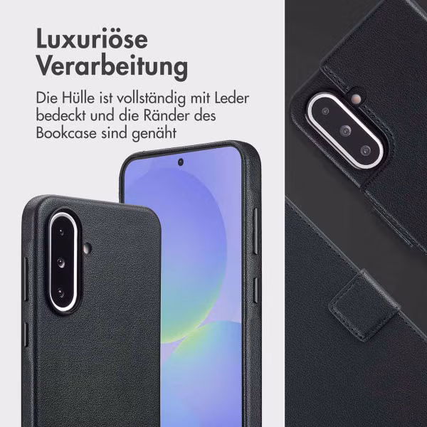 Accezz 2-in-1 Klapphülle aus Leder mit MagSafe Samsung Galaxy A36 / A56 - Onyx Black