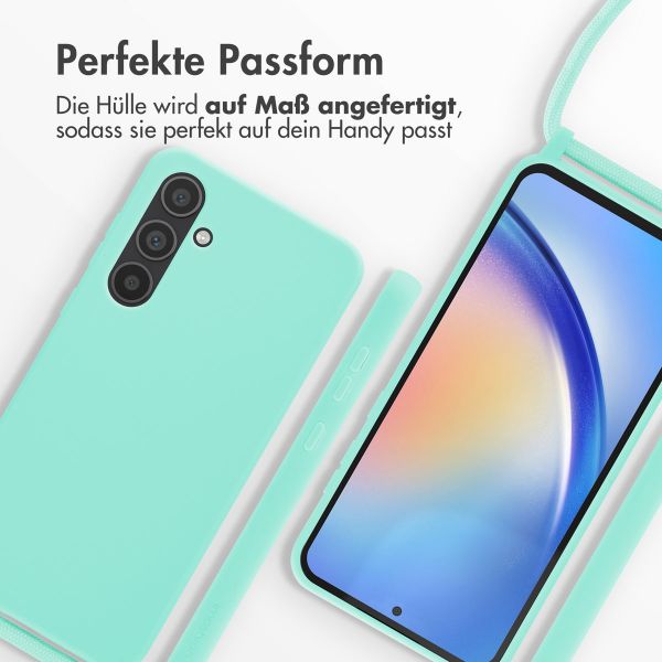 imoshion Silikonhülle mit Band für das Samsung Galaxy A35 - Mintgrün