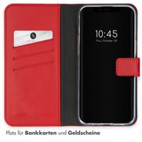 Selencia Echtleder Klapphülle Apple iPhone 15 - Rot