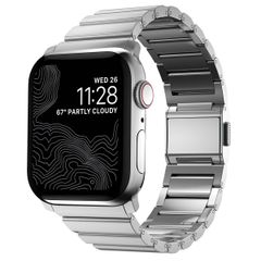 Nomad Magnetisches Stahlgliederarmband für das  Apple Watch Series 1 t/m 11 / SE / Ultra (44/45/46/49 mm) - Silver