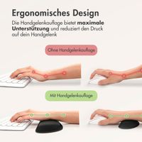 imoshion Ergonomische Handgelenkstütze – für Tastatur und Maus – Schwarz