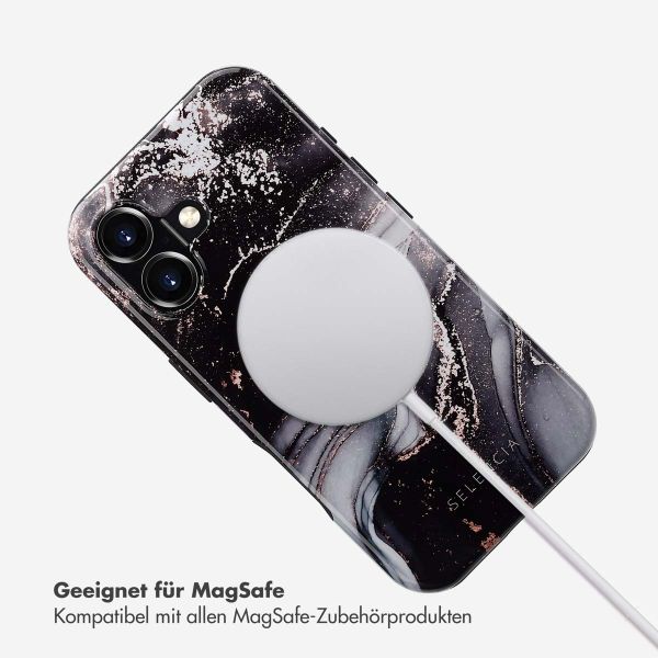 Selencia Vivid Rückabdeckung mit MagSafe iPhone 16 - Chic Marble Black