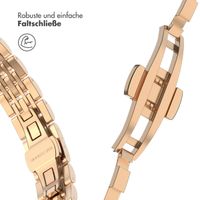 Selencia Jubilee inspiriertes schmales Edelstahlarmband für die Apple Watch Series 1 bis 9 / SE (38/40/41 mm) | Series 10 (42 mm) - Roségold