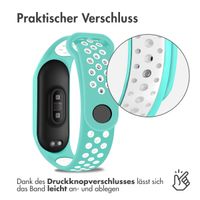 imoshion Silikonband Sport für das Xiaomi Mi Band 3 / 4 - Mintgrün / Weiß