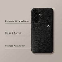 Selencia Riva Back Cover mit Kartenfach Samsung Galaxy A37 (5G) - Schwarz