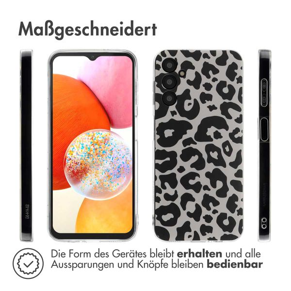 imoshion Design Hülle Samsung Galaxy A14 (5G/4G) - Leopard Transparent