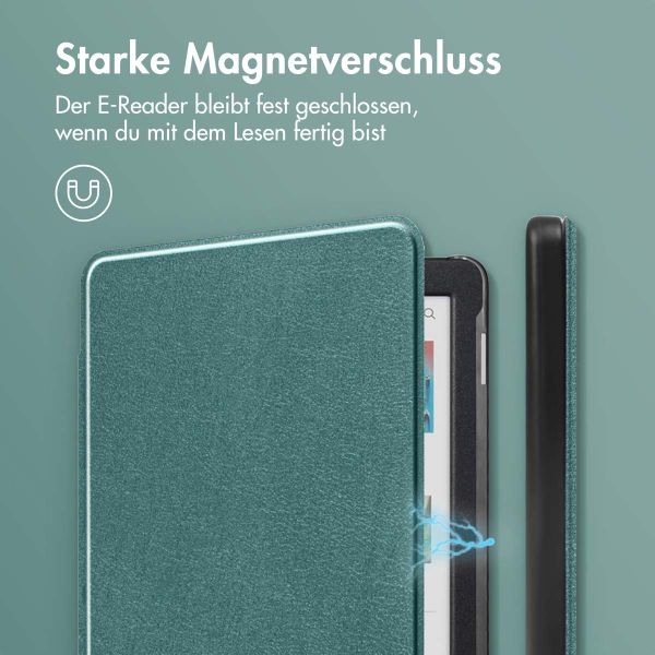 imoshion Slim Hard Case Sleepcover für das Kobo Clara Colour / Clara BW / Tolino Shine 5 / Shine color - Dunkelgrün