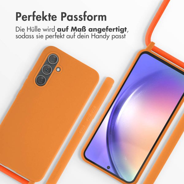 imoshion Silikonhülle mit Band für das Samsung Galaxy A54 (5G) - Orange