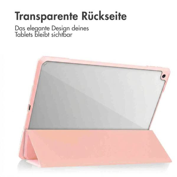 imoshion Trifold Hardcase Klapphülle Apple iPad 9 (2021) 10.2 Zoll / iPad 8 (2020) 10.2 Zoll / iPad 7 (2019) 10.2 Zoll - Rosa