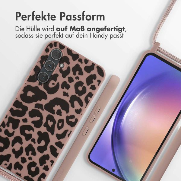 imoshion SilikonHülle design mit Band Samsung Galaxy A54 (5G) - Animal Pink