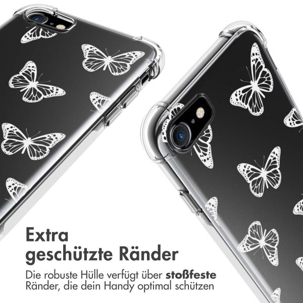 imoshion Design Hülle mit Band für das iPhone SE (2022 / 2020) / 8 / 7 - Butterfly