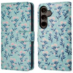 imoshion Design Klapphülle Samsung Galaxy S24 Plus - Blue Flowers